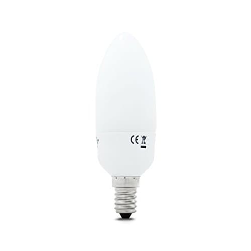 GE 9watt SES E14 Small Screw Cap CFL Candle Equivalent to 40watt