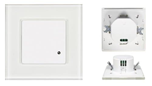 Variation Flush-Mounted Blind Switch Dimmer Light Switch Switch Wall Switch Toggle Switch Series Aerial Socket ISDN ISDN RJ45 + RJ11 socket insert Interior Plastic and Glass White