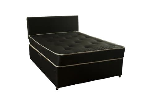 Small Double 4ft luxury divan bed with leather head board