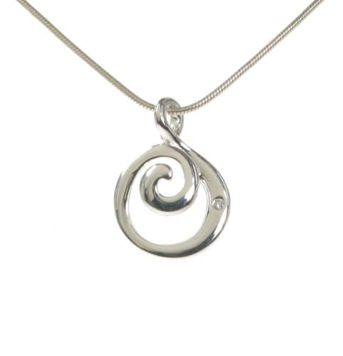 Silver Curly Wurly Pendant