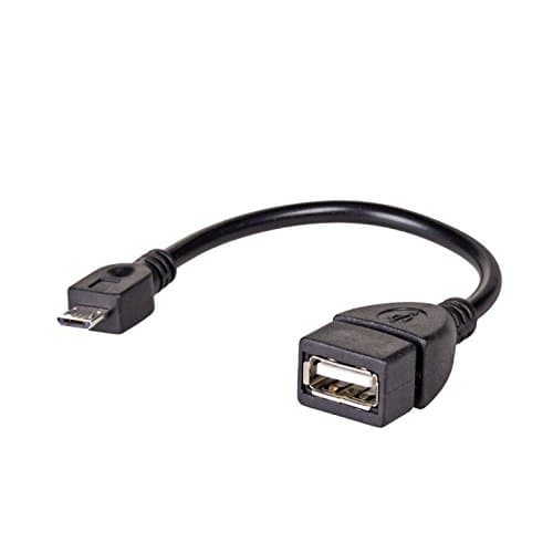 AKYGAAK Ad 09 New Micro USB Host OTG Adapter Cable Male to USB Type A Female, 15 cm Black