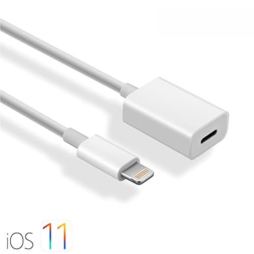 PHON Star Lightning to USB Data Sync Charger Cable Dock Extender for iPhone x 8 Plus, 6-7, Plus, SE, 6S, 6S Plus, 6, 6 Plus, 5S, 5 °C, 5, iPod white White lightning Verlängerung 1M