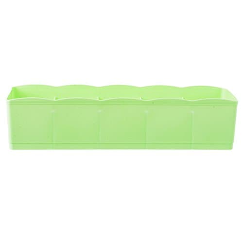 Yeenee 5 Cells Plastic Storage Boxes Closet Organizer Drawer Divider for Sock Underwear Tie Bra