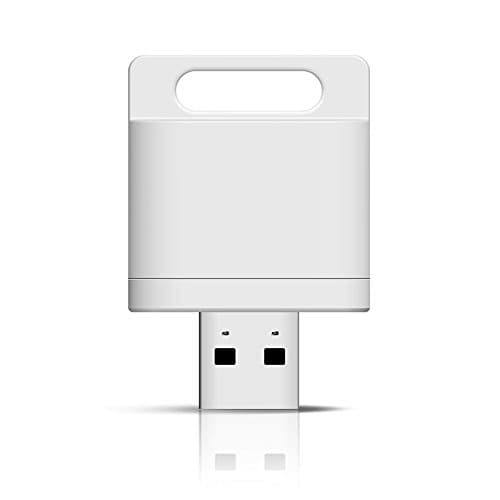 GULEEK WiFi Card Reader TF MicroSD USB 2.0 Flash Drive for PC Tablet Phone White