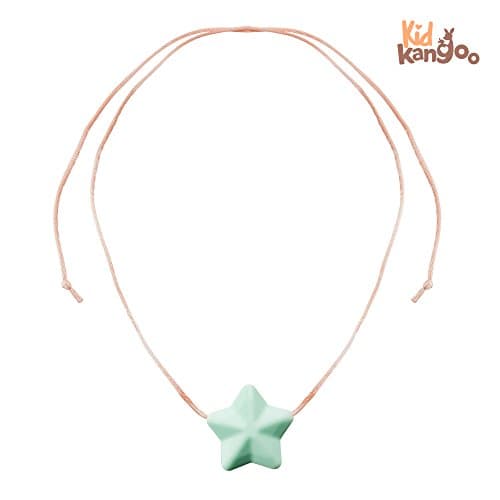 Bite collar for babies - Lactation teether with organic silicone antibacterial food - Lactation teether - collar assembled so that it is not tangled - Teether with patented material that guarantees the use in infants and children - Does not contain BPA, cadmium, latex, metals, PVC Or any other toxic substance - teething drinker collar for teething - easy washing with soap and in dishwasher - waterproof teether collar. Green color