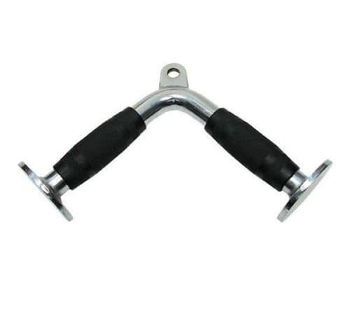 Evinco Pro Grip Angled Tricep Press Down Cable Attachment V-Bar Handle Close Grip Gym