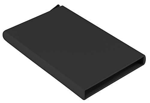 Aluminium RFID Blocking Credit Card Holder Ejector Wallet - (Black)