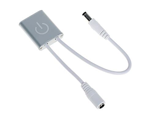 LED Touch Dimmer Switch 12V 24V 3A 36W 72W Silver Metal for Single Color Lighting Strip Under Cabinet Puck Lights Brightness Dim Control