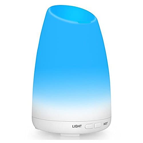 LEDNut 150ml Essential Oil Diffuser Portable Ultrasonic Aromatherapy Diffusers with 7 Changeable Colored LED Lights, Adjustable Mist Mode and Waterless Auto Shut-off