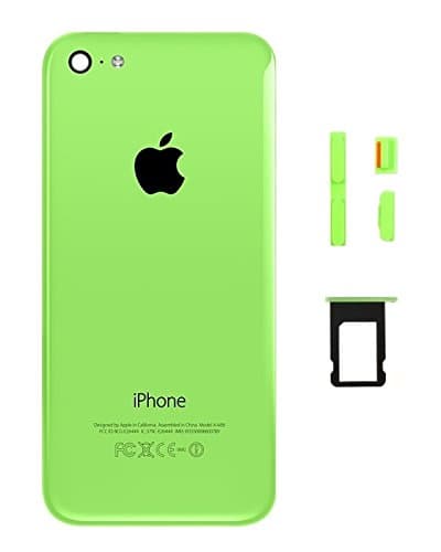 Rear Case with Bumper for iPhone 5C - Includes Buttons, Sim Pull and Tools - Green