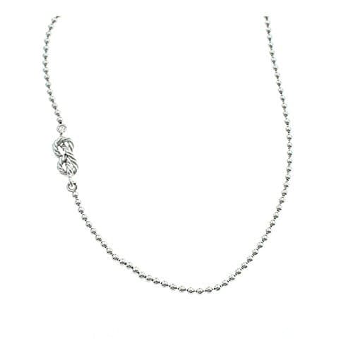 Necklace bead blasted with knot sailor side