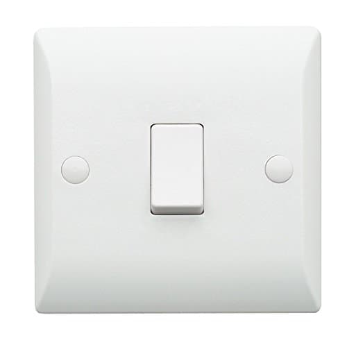 MK 10AX 1G Intermediate Plateswitch Superswitch Single Light Switch SW9 White