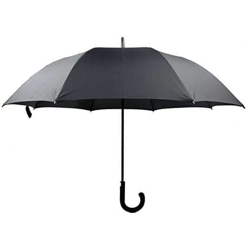 Modesty Automatic Golf Umbrella J-Type Handle Stick for Walking, Waterproof Windproof Rain Shelter, Auto Open for Business and Outdoor Activities, Men and Women Classic Black - YS011