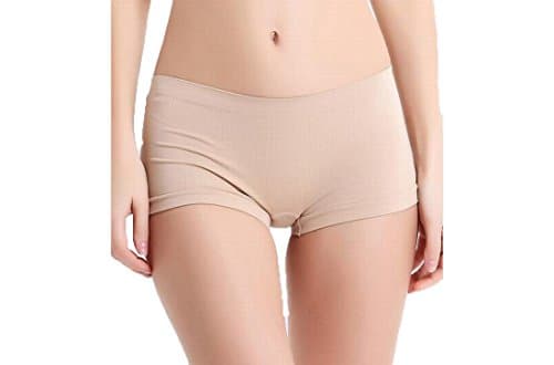 Aprilley Women's Soft Individuality Seamles Solid Flat Push Up Hipsters Brief - -