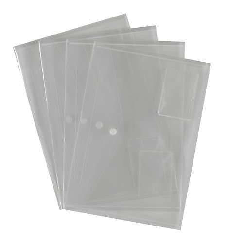 LogitBrand A4 Popper Wallets Clear Colour Pack 5