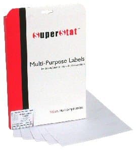 Superstat M/prpse Labls4/sheet 100 shts