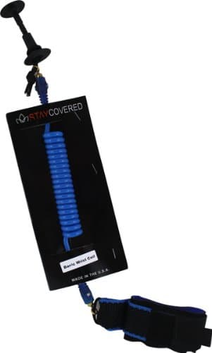 Stay Covered Coiled Body Board Leash (Blue)