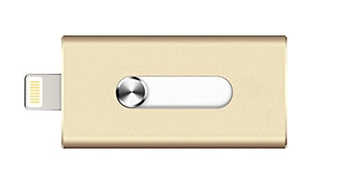 iProtect 3 IN 1 i-Flash Drive OTG Memory Stick U Disk Storage for Apple IOS/PC/Android phone/iphone 6s 6s plus 6 plus 16GB 32GB 64GB 128GB 256GB - Gold (32GB)