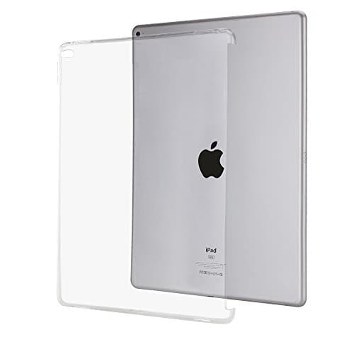 iPad Pro 12.9 Case, iMucc Soft TPU Back Case Cover Perfect Fit with Apple iPad Pro 12.9[Keyboard Compatible] Smart Cover(Transparent)