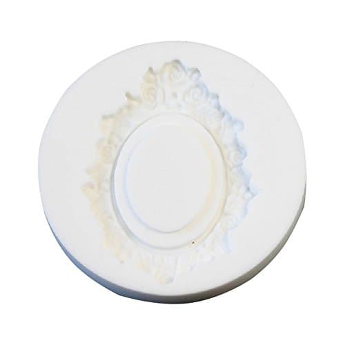Silli Creations Cameo Frame Roses Mould, White