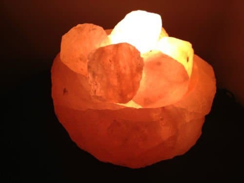 Natural Shape Fire Bowl Rock Salt Lamp