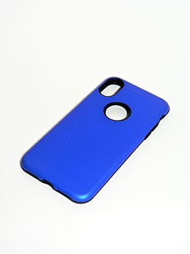 Jireh Protective Case for iPhone X, Silicone Semi Rigid Blue Matte.