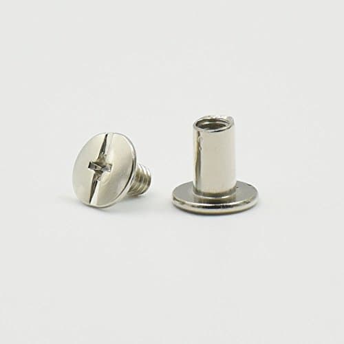 25 Pcs 1" 1.5" 2" 2.5" 3" 4" 5" Phillips Head Screw Slotted Button Screwback Chicago Nail Rivet (9mmx100mm)