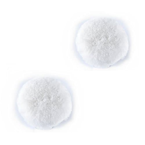 Wool Polishing Bonnet 3-7 Inch Hook and Loop Wool Buffing Pads, Car Polisher Buffer Pack of 2 Pcs