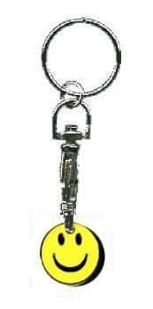 Smiley face trolley keyrings