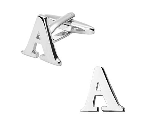 iviLongTail MEN Style Initial Alphabet Cufflinks Letter X Cufflink Silver White Steel Wedding accessories Business Present Cufflinks Gift