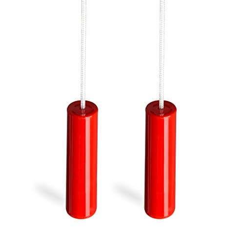 Ceiling Switch Pull Cord String,with Ergonomic Handle.Bright and Fun. Twin Pack from Sleeklight™ (Vibrant Red)