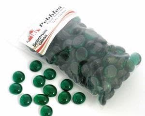 System 96 Glass Pebbles - Light Green - 96 Coe - 1/2 Pound Bag by System 96 Glass