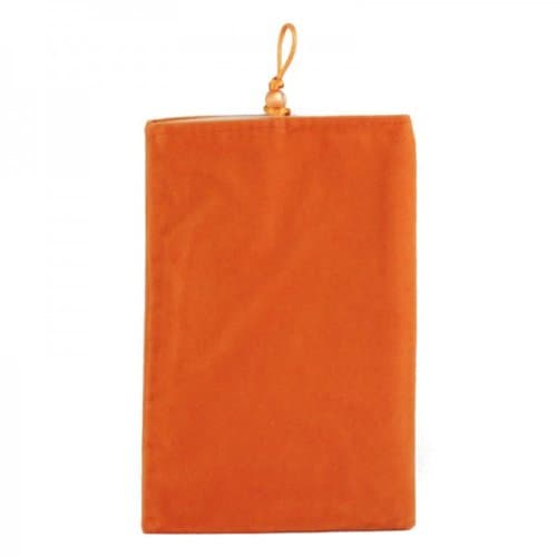 Diginova - Bead Button Closure Soft Plush Pouch for iPad Mini and Other 7 Inch Tablets (Orange)