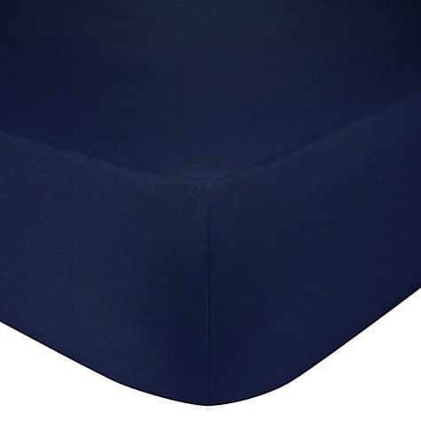100% Cotton 16"/40CM Extra Deep  Fitted Sheet By Sasa Craze Bedding (King, Navy)