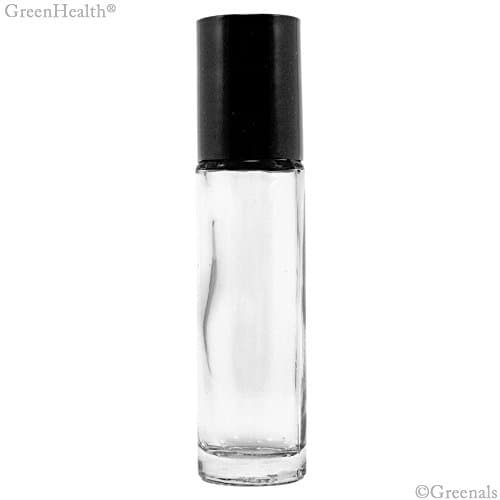 YOOHO 10ml Empty Clear Glass Roll-On Bottles Refillable Essential Oil Perfume Roller Bottles With Plastic Roller (Pack of 8)