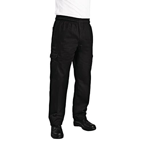 Chefs Unisex Black Cargo Trousers