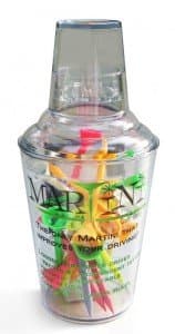 AMAGolf Martini Golf Regular Size Plastic Shaker w/ 24 Martini Golf Tees