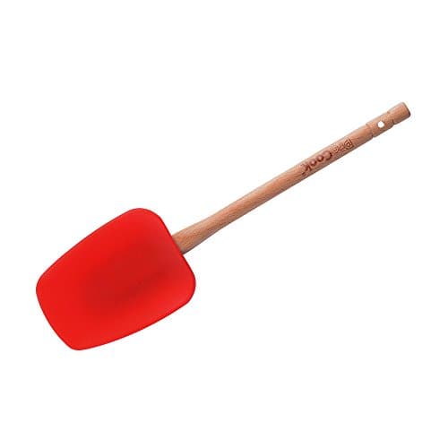 ProCook Silicone Wood Spoonula Red