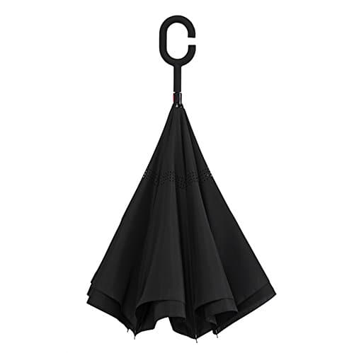 Revolutionary Reverse Double Skin Umbrella - Black