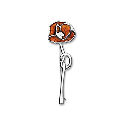 Ortak Poppies Silver Brooch EB113