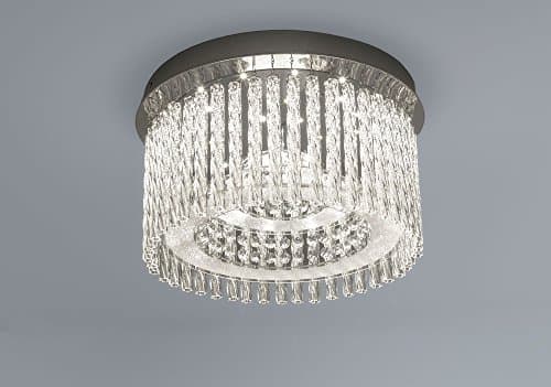 Aurora Round LED Ceiling Light K5 Crystal Diameter 37 cm 18 W Multicoloured Colour 4000 K Chrome 10734 Housing
