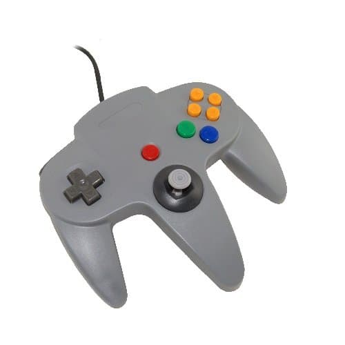 Retro-Link Wired N64 Style USB Controller for PC & Mac, Grey
