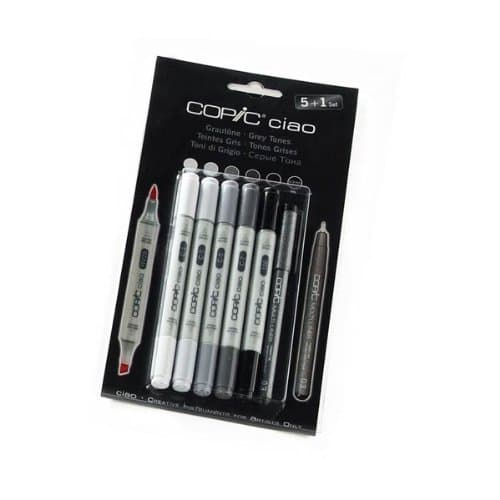 Markers Copic Ciao 5 Plus 1 Set Grey Tones