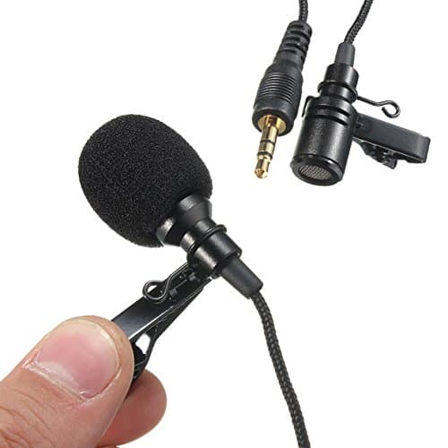 HEX Clip on Microphone Micro 3.5mm Lavalier Lapel Omnidirectional Condenser Microphone for iPhone &amp; Android Smartphones or any other mobile device