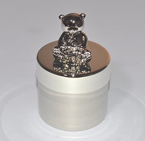 Nickel Plaited Teddy Bear Keepsake Box (my first tooth/curl) (ENG15N)