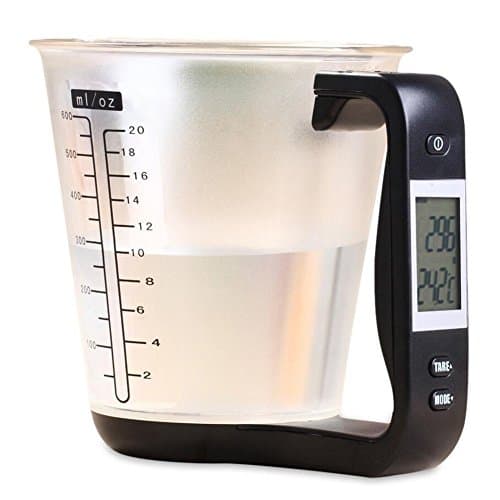 Ecombird Digital Kitchen Scale with Removable Measuring Cup and Thermometer Device,Countdown Timer,Electronic Measuring Cup Scale