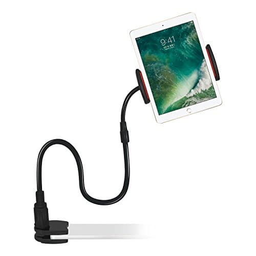 Tablet Mount Stand Gooseneck Multifunction 360 Degree Adjustable Stands Holders for iPad iPhone Series/Nintendo Switch/Samsung Galaxy Tabs, 36.64in Overall Length, Black