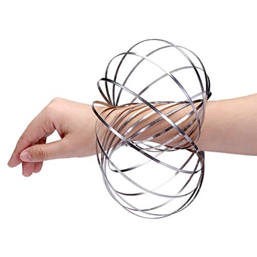 cuker Magic Toy Flow Ring 3D Kinetic Game Spiral Spring Arm Gift For Kids Boys And Girl