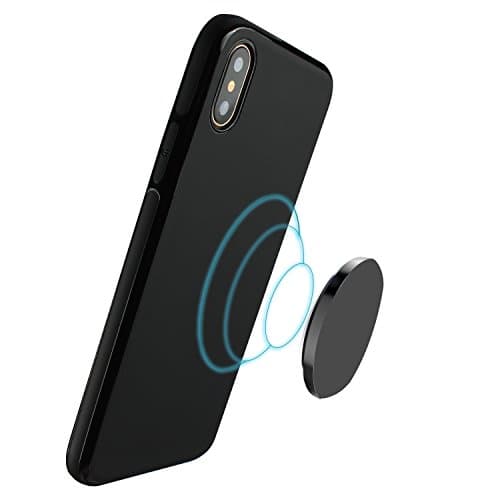 iPhone X Case, iPhone 10 Slim Case, Ultra Thin Sleek Built-in Metal Plate Cover, Anti-Scratch Anti-fingerprint Protective Soft Plastic Case Shell with Dashboard holder