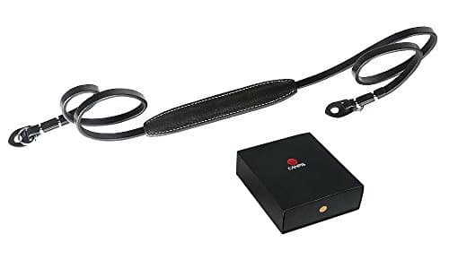 CANPIS Lengthened Leather Camera Shoulder Neck Strap with Shoulder Support for Micro-camera(Black )